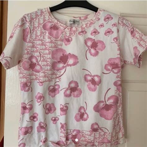 dior pink flower shirt